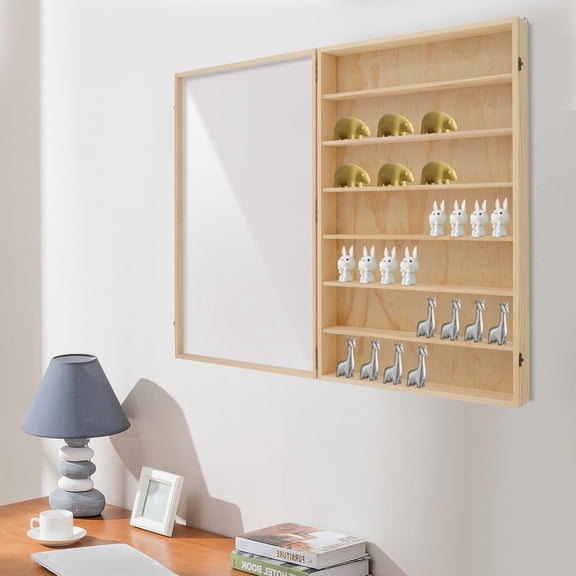 Wooden Display Case Wooden Display Cabinet For Model Cars Wall-mountable For Counter Displays, Market Stalls