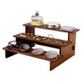 thumbnail image 1 of Wooden Display Riser 3-Tier Perfume Stand Rack Rustic Cosmetic Jewelry Organizer Riser, 1 of 5