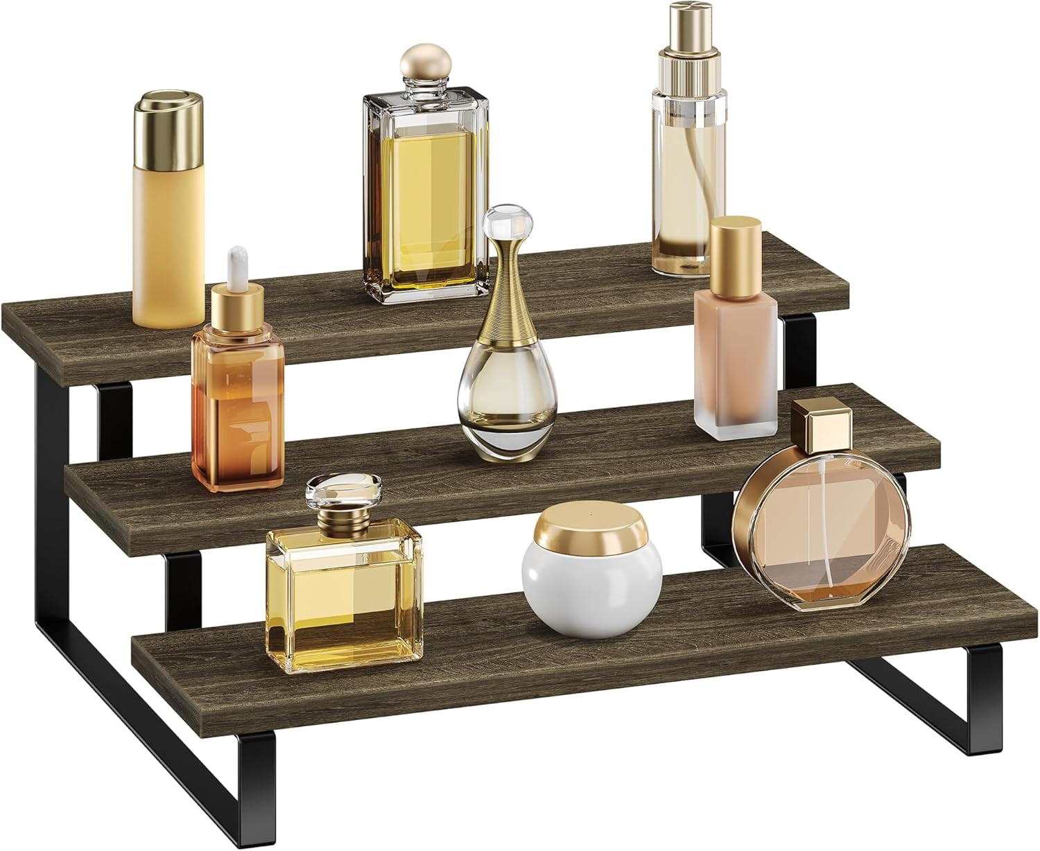 Wooden Display Riser Stand, 3 Tier Perfume Display Stand, Perfume ...