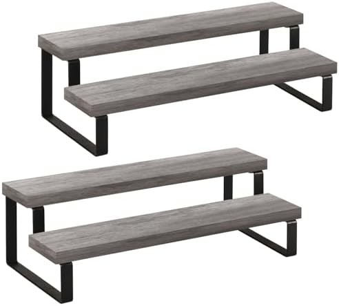 Wooden Display Riser Stand, Tiered Perfume and Cologne Organizer Stand ...