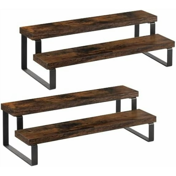 Wooden Display Riser Stand, Tiered Perfume and Cologne Organizer Stand ...