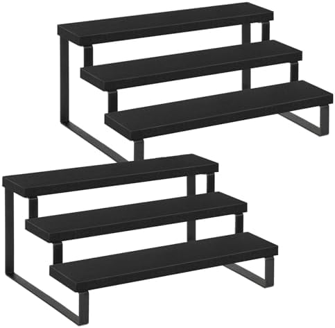 Wooden Display Riser Stand, Tiered Perfume and Cologne Organizer Stand ...