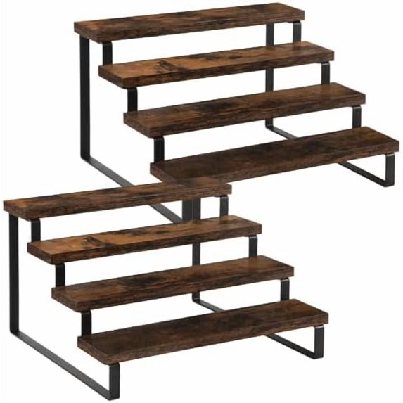 Wooden Display Riser Stand, Tiered Perfume and Cologne Organizer Stand ...