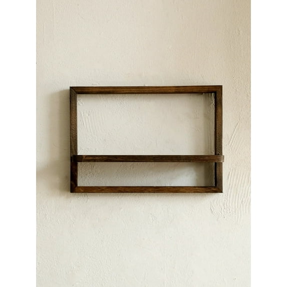 Wooden Display Shelf Floating Shelves Rustic Wood Shelves Wall Storage for Bedroom Kitchen Over Toilet Small Wall Mounted Gifts