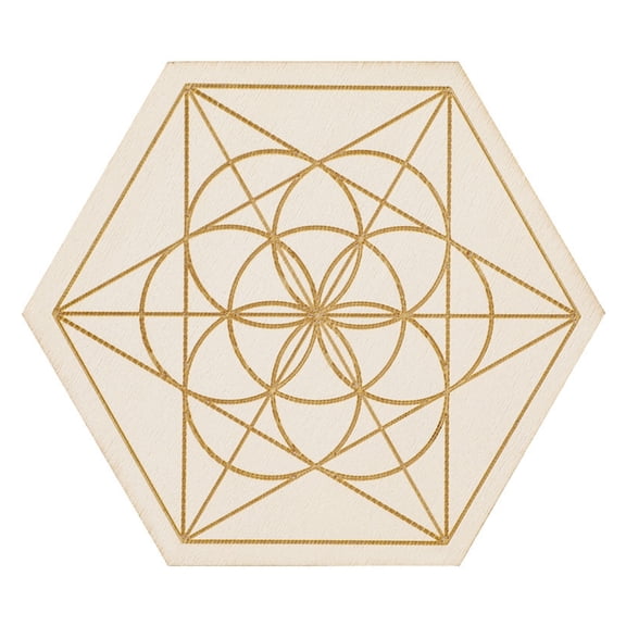Wooden Divination Pendulum Board Flower Round Circle Wood Crafts