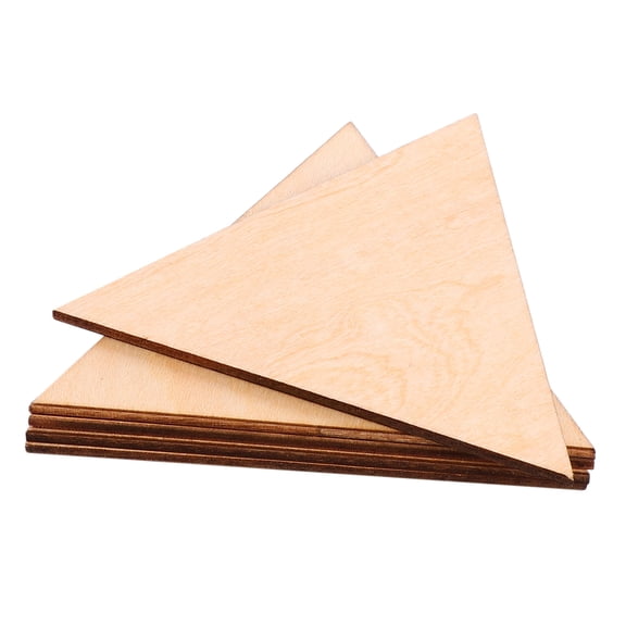 Supvox 15Pcs Triangle Wooden Slices Unfinished Craft Supplies for Home Ornaments