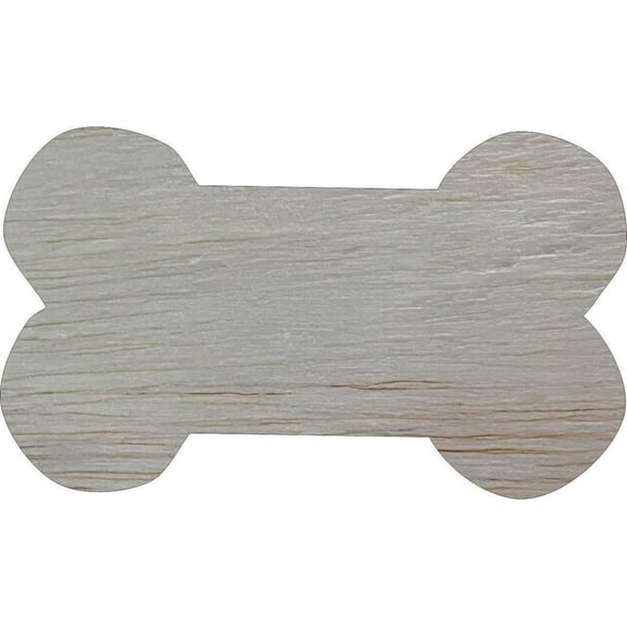 Wooden Dog Bone Blank Shape, 4'' Wood DIY Craft