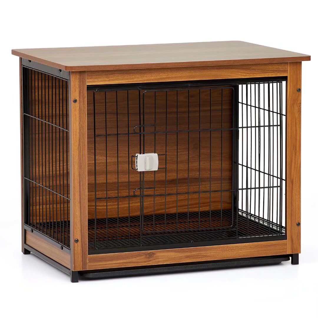 Wooden Dog Crate Furniture, Dog Crate End Table, Kennel Indoor for