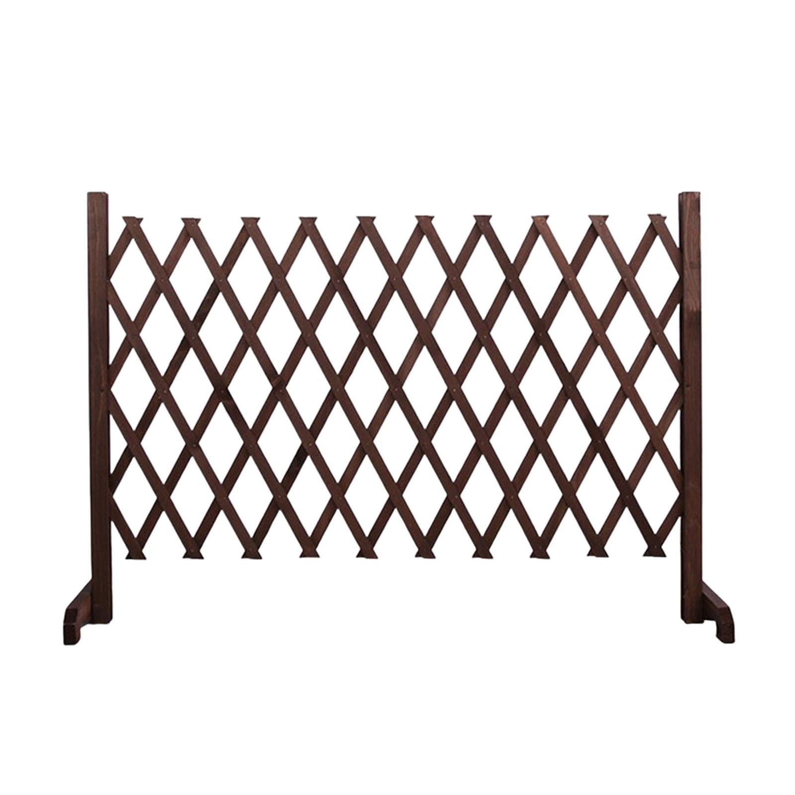 Wooden Dog Gate Door Expanding Folding Fence Multipurpose Use for Small Puppy Medium Dogs Portable Outdoor Indoor Use Foldable Adjustable 170cmx70cm Brown
