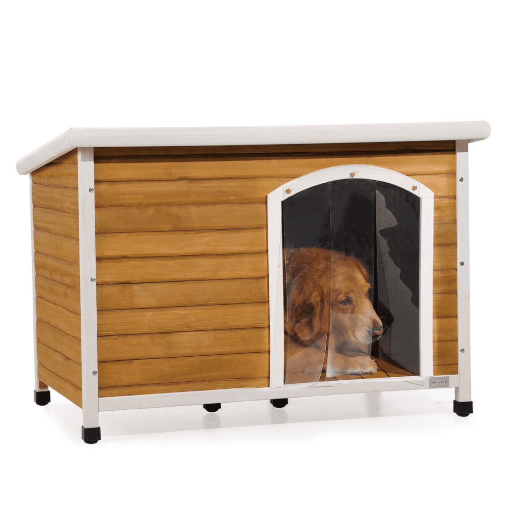 Picture of Wooden Dog House Waterproof Roof Elevated Floor Large Outdoor Pet ...