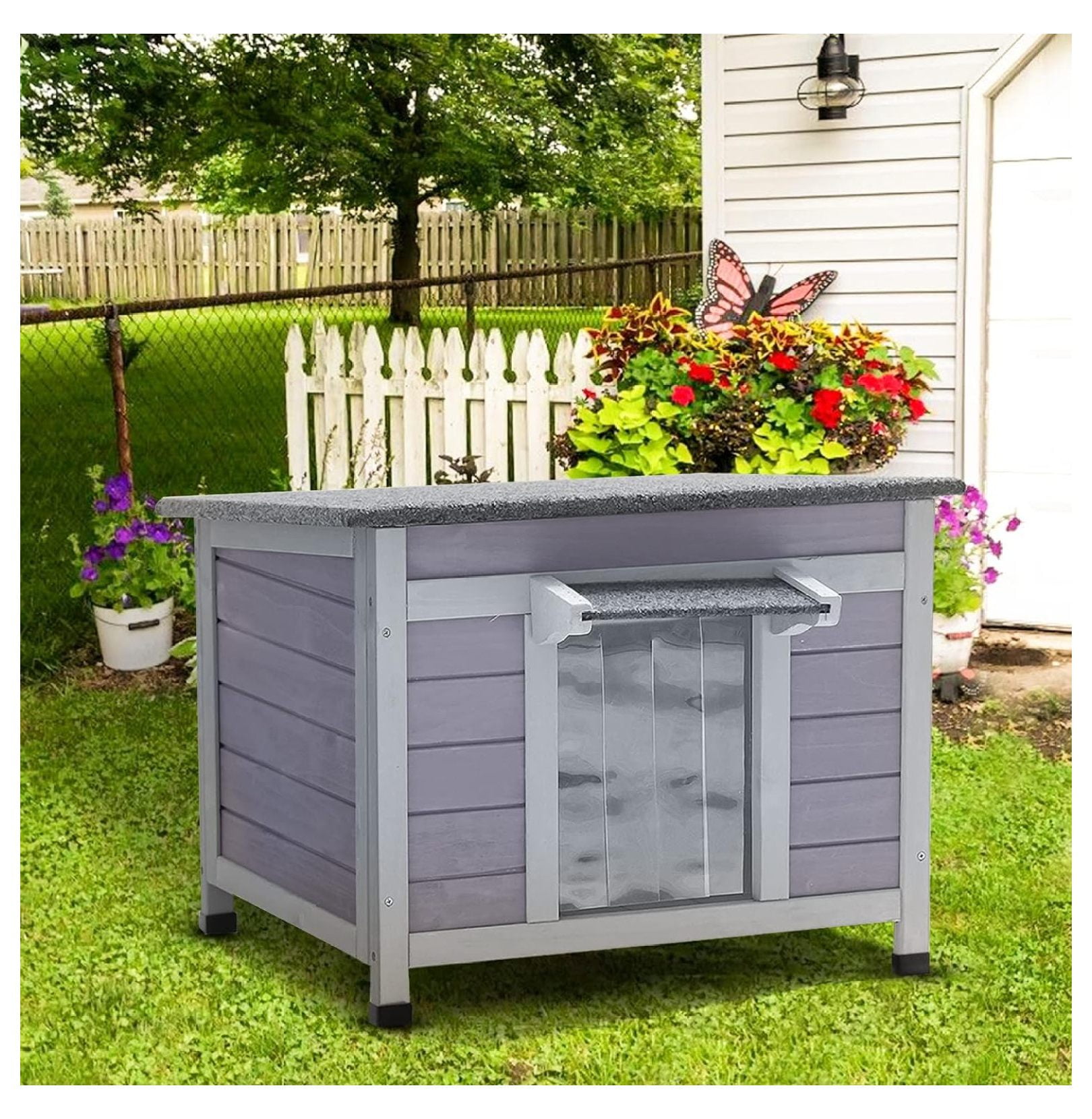 Wooden Dog House for Small Dogs Cats Outdoor Cage Indoor Kennel with