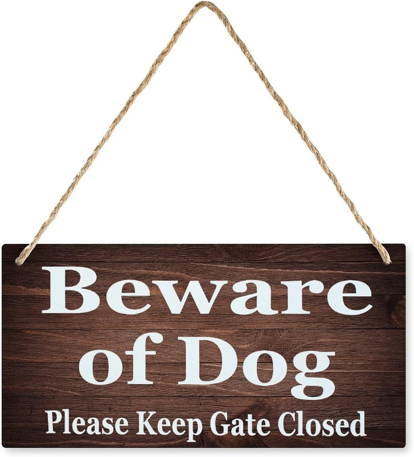 Wooden Dog Warning Sign - Beware Dog Please Keep Gate Closed, Funny ...