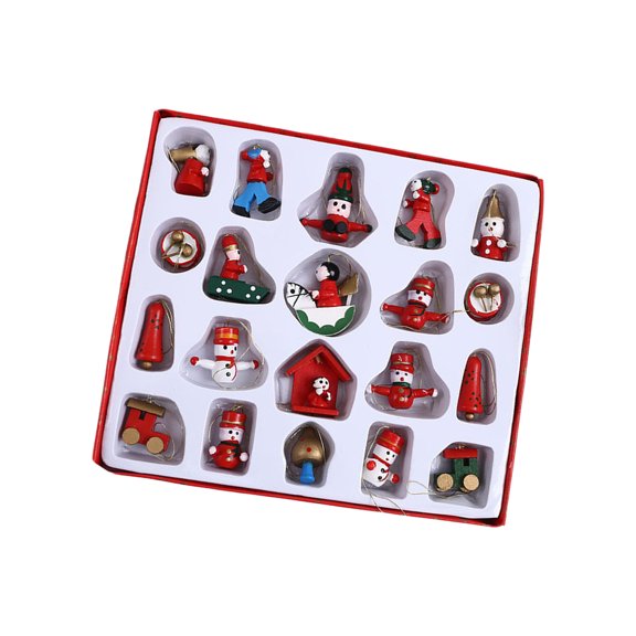 Wooden Doll Christmas Ornament Snowman Christmas Hanging Pendant Christmas Tree Decorations for Home Decoration