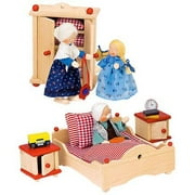 Wooden Dollhouse Furniture Set, in Bedroom