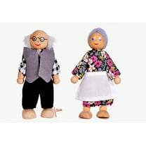 Wooden Dolls House Family Miniature 7 People Set Doll Toy For Kids, Adjustable Arms And Legs Custom Poses, Great For Playroom Home Decor Party Decoration