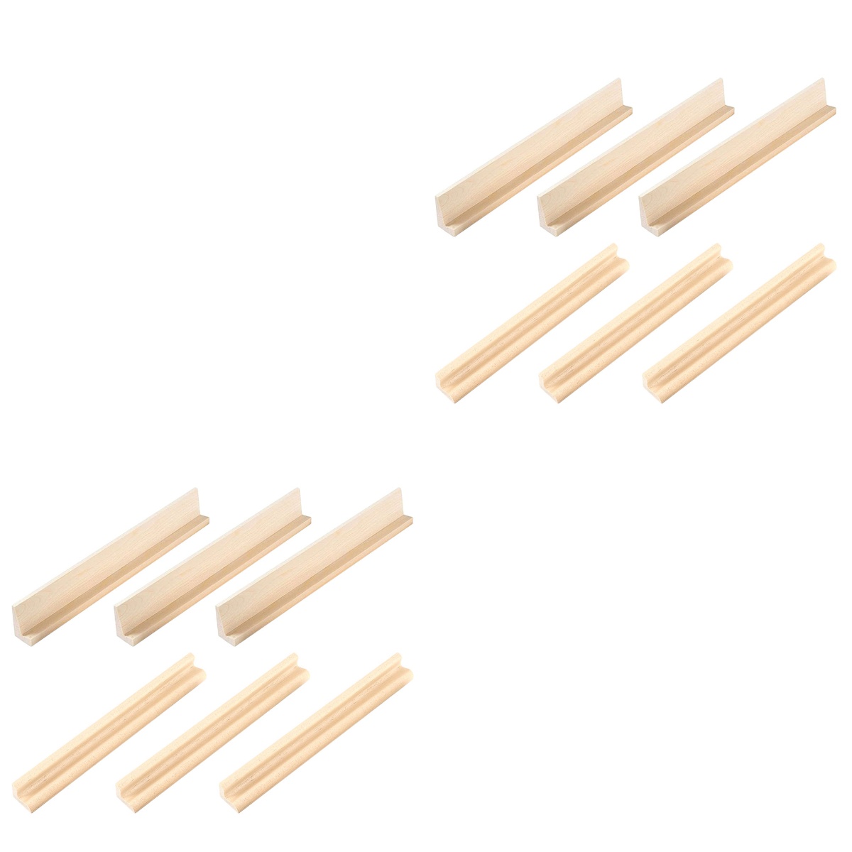 Wooden Domino Racks Tray 12 Pcs Stand Crafts Portable Mexican Train