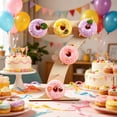 thumbnail image 1 of Wooden Donut Display Stand With Number 5 To 9, Rustic Dessert Table Holder, for Birthday, Wedding, Graduation, Class Party And Holiday Celebration Decor, 1 of 6
