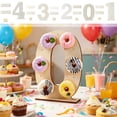 thumbnail image 1 of Wooden Donut Stand Number 0-4 Display Rack - Dessert Table Party Decor, Donut Holder Stand for Birthday Wedding Graduation Season Celebration Events, 1 of 6