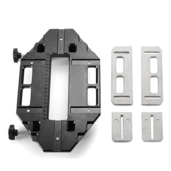 Wooden Door Hinge Jig Lock Guide Plate Router Bit Woodworking Slotting Locator