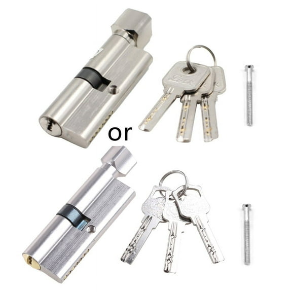 Wooden Door Lock Cylinder with 3 Keys Anti-rust Home Security Interior Door Lock