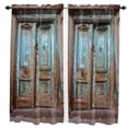 thumbnail image 1 of Ancient Wooden Door Curtains For Living Room Bedroom Window Treatment Home Decoration Drapes Kitchen Curtain, 1 of 7