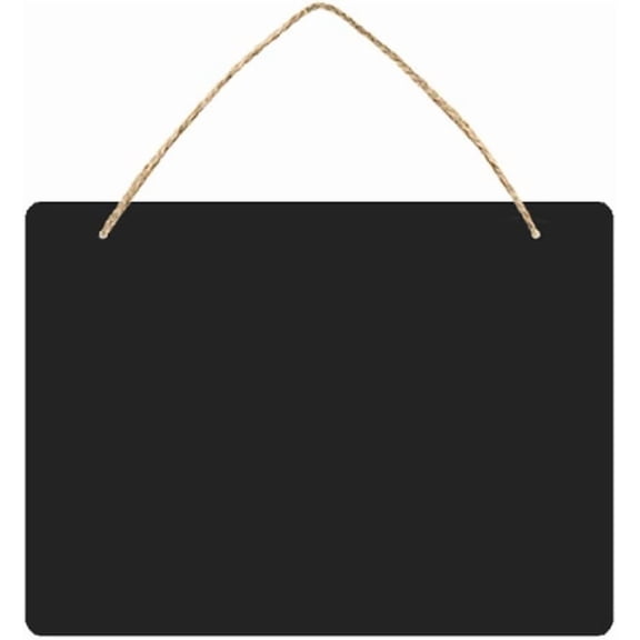 Wooden Double Sided Hanging Chalkboard Signs,Memo Message Sign, Vintage Erasable Message Board Sign with Hanging String for Wedding Kitchen Home Party Decoration (Black)