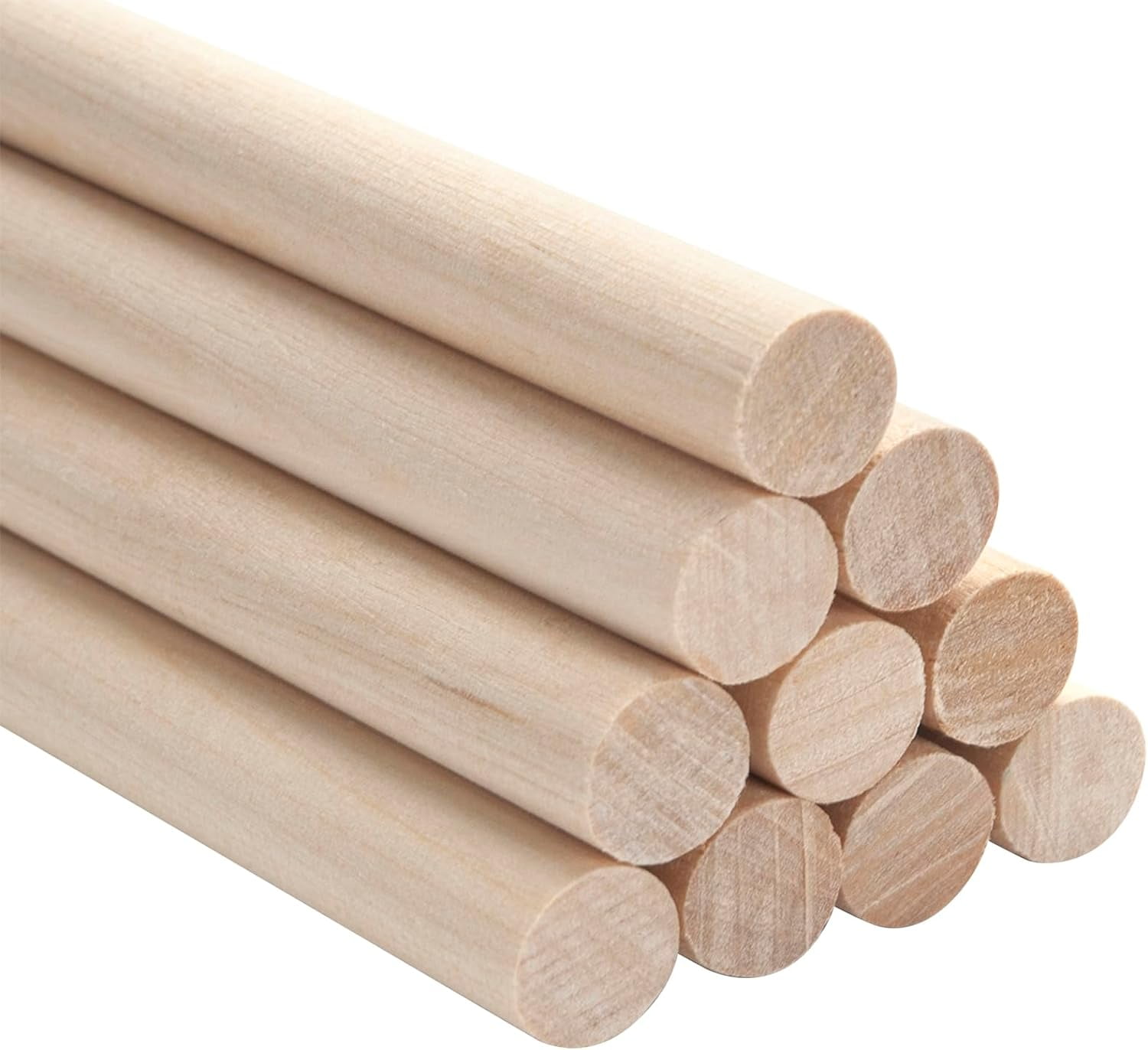 Wooden Dowel Dods Wood Dowels, 10 PCS 12.7mm x 30cm Round Wooden Sticks ...