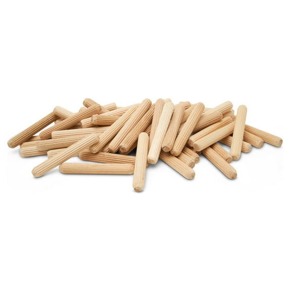 Wooden Dowel Pins 1-3/4 x 1/4 inch, Pack of 500 Fluted Dowel Joints for Woodworking, Furniture and Crafts, by Woodpeckers