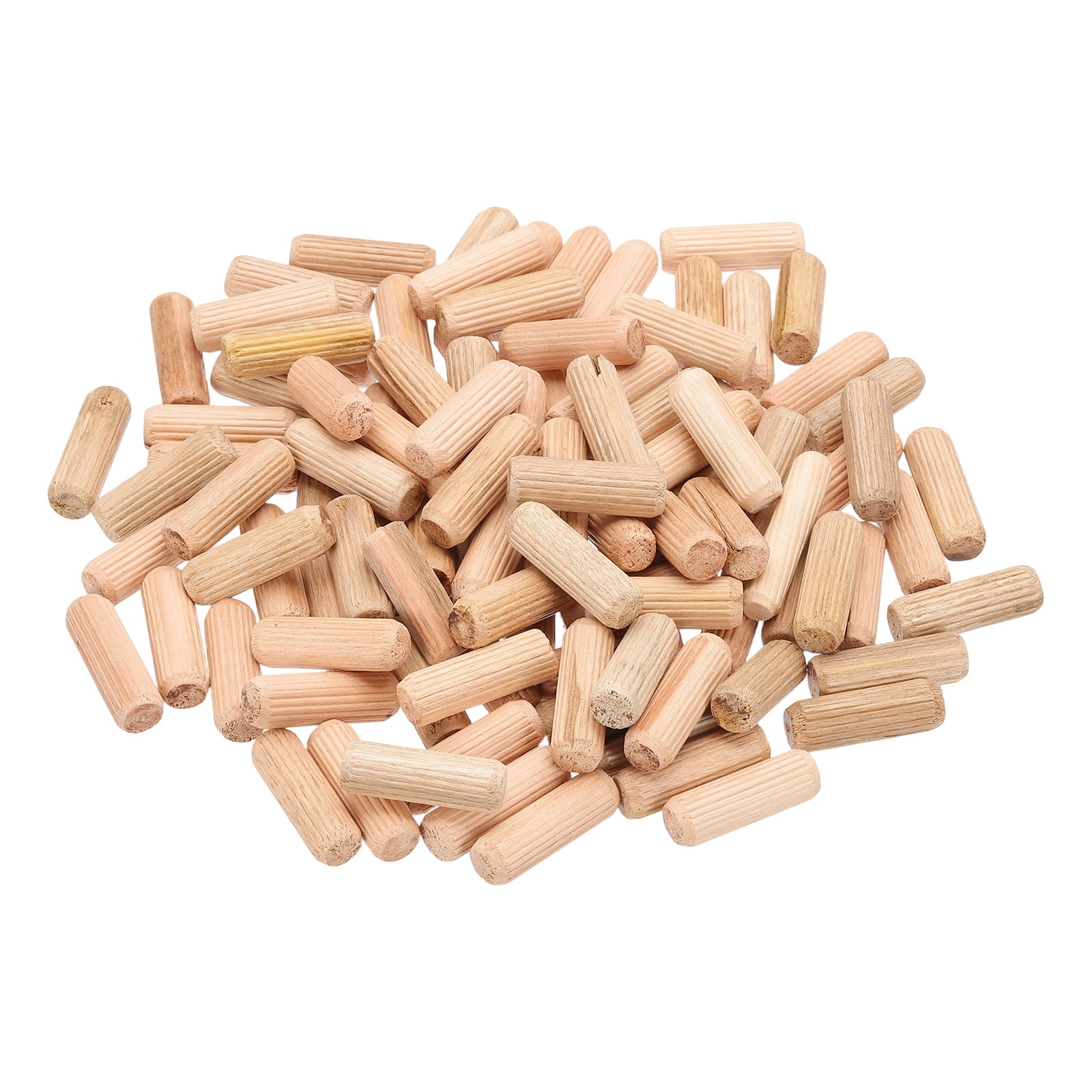 500 X Wooden Dowels Hardwood Grooved Fluted Wood Pins M8 X 50mm