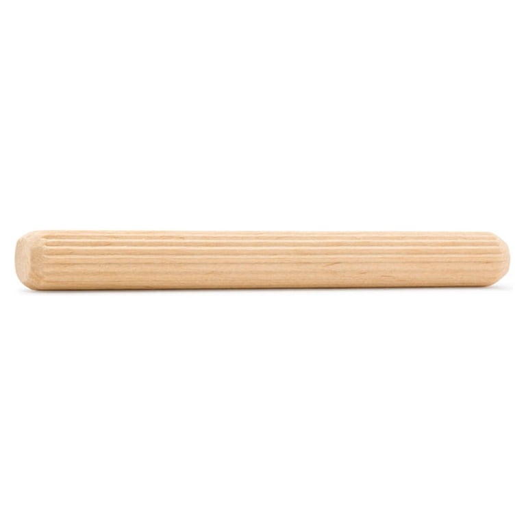 Woodpeckers Wooden Dowel Pins – 4" X 1/2" Fluted Dowels, 50-Pack For Furniture, Crafts, Macrame & More