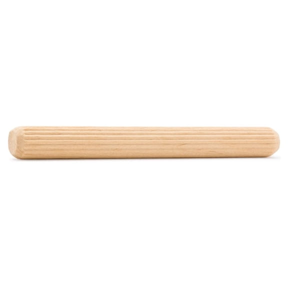 Wooden Dowel Pins 4 inch x 3/8 inch, Pack of 50 Fluted Dowel Joints for Woodworking, Furniture and Crafts, by Woodpeckers