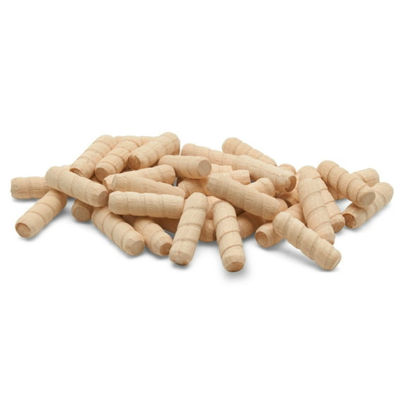 Wooden Dowel Pins 5/16 inch x 1 inch, Pack of 100 Spiral Dowel Joints for Woodworking, Furniture and Crafts, by Woodpeckers