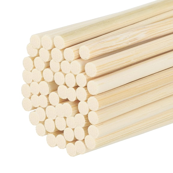 Uxcell 50 Pcs Wooden Dowel Rods Round Dowel Rod 0.12" x 16"