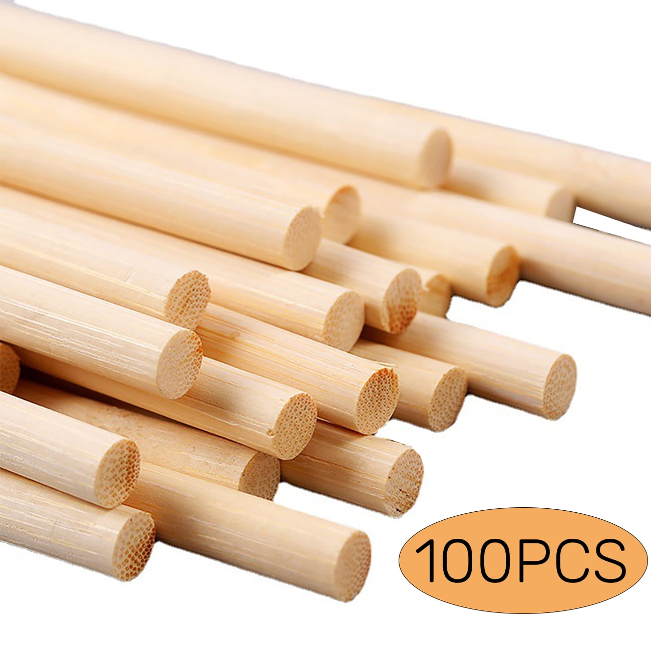 Wooden Hobby Dowel Rods, Bamboo Craft Sticks for DIYers, Unfinished, 1/ ...