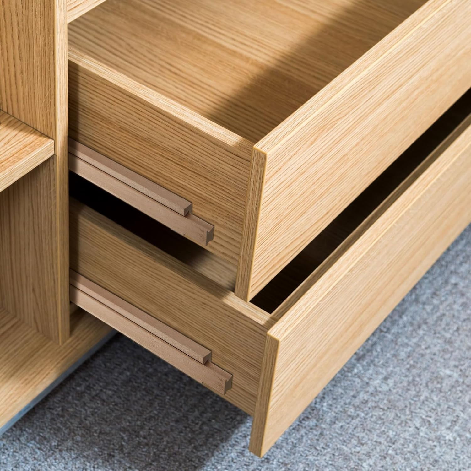 Wooden Drawer Slides Bottom Mount Classic Center Guide Track with Metal ...
