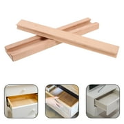 OUNONA Khaki Wooden Drawer Slides Replacement for Smooth Gliding and Easy Installation 18 Inch Size