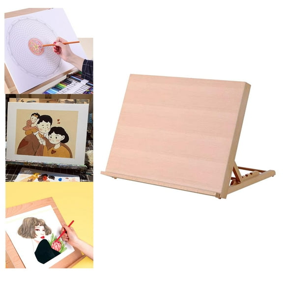 Wooden Drawing Board Sketch Pad Tabletop Table Easel for Paint Lover Watercolor , A3 47x36cm