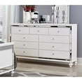 thumbnail image 1 of Wooden Dresser Accented With Mirror Outline, White, 1 of 2