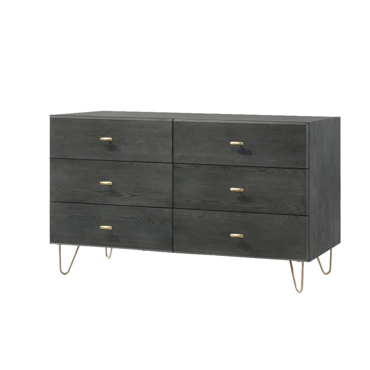 Gray Gold Dresser