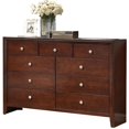 thumbnail image 1 of Wooden Dresser with Nine Drawers, Cherry Brown, 1 of 2