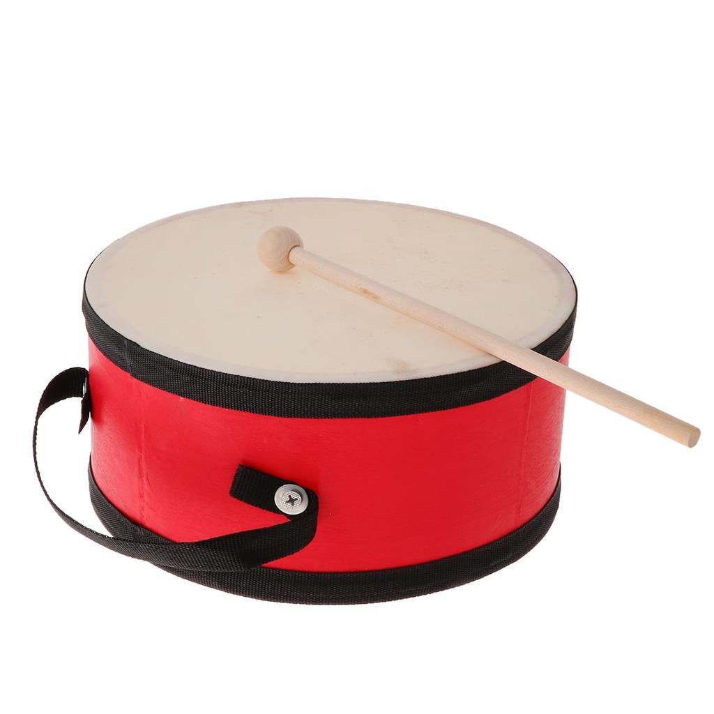 Wooden Drum Set Musical Instruments Toy w Stickers for Kids and
