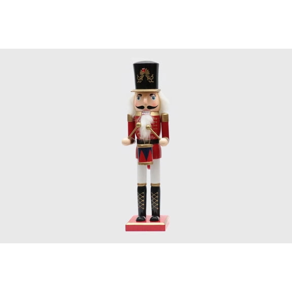 Wizardi Wooden Nutcracker Drummer F07M6-11 Red