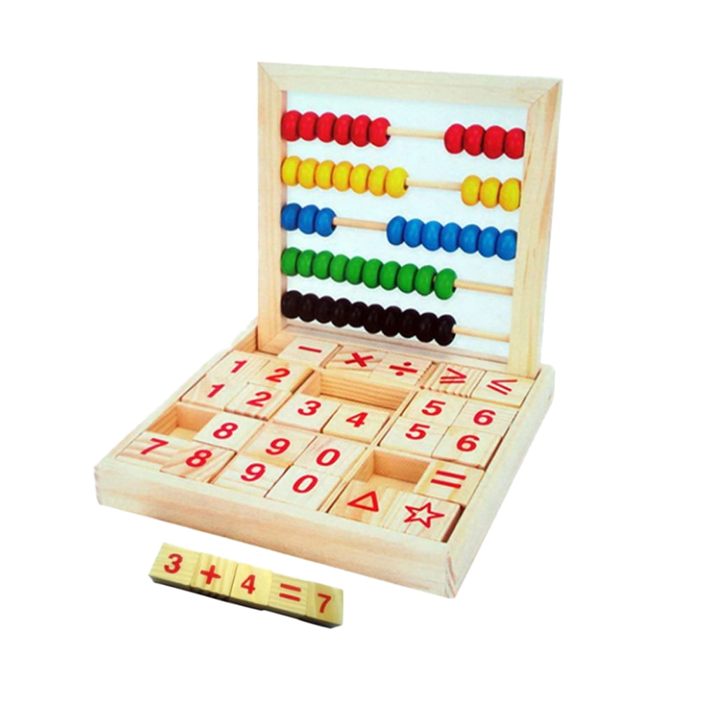 Wooden Early Childhood Education Toys Number Learning Cognitive Building Blocks Counting Frame