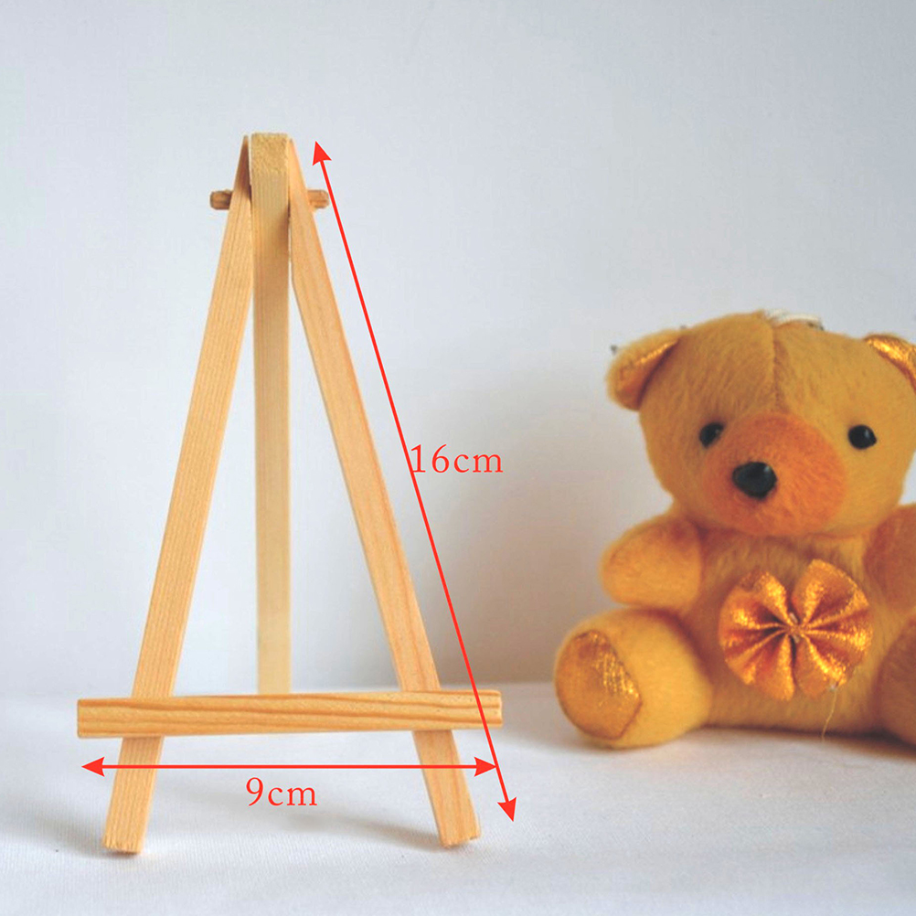 Wooden Easel 12PCs Mini Wooden Easels Calendar Display Rack Triangle