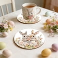 thumbnail image 1 of Wooden Easter Bunny Heat Resistant Mat, Cute Rabbit Coaster, Tabletop Placemat, 1pc Wood Heat Insulation, for Dining Table Coffee Bar Home Kitchen, Festive Cup Pad, A, 1 of 6