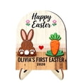 thumbnail image 1 of Wooden Easter Decor, Cute Table Ornaments for Living Room, Bedroom, Shelf and Desktop Display, Natural Wood Finish, 1 of 5