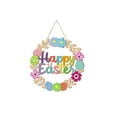 thumbnail image 1 of Wooden Easter Decoration Door Wreath For Front Door, Hollow Bunny & Egg Sign With "Happy Easter" Text, Hanging Wall Decor For Spring Welcome, Easter Party Supplies, 25*25Cm, 1 of 6