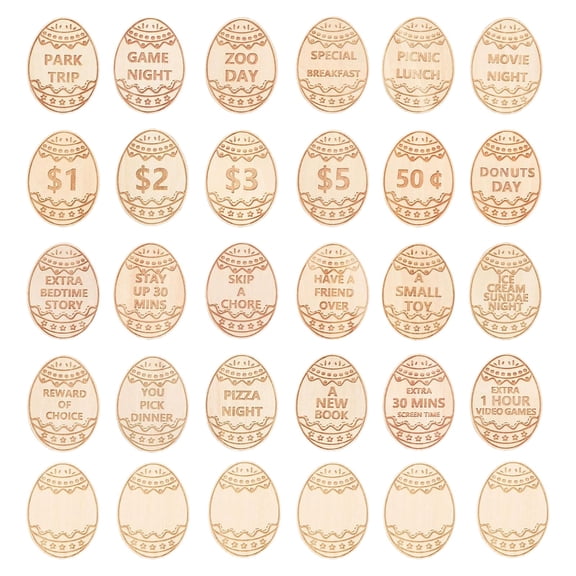 Wooden Easter Egg Craft Kit DIY Art Toy for Children Holiday Activity Project 26PCS