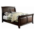 thumbnail image 1 of Wooden Eastern King Size Bed with Panel Headboard Brown, 1 of 3