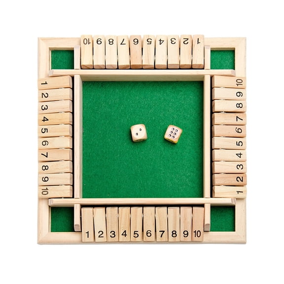 Wooden Educational Travel Mathematic Pub Dice Game for Players - Traditional Board and Learning Experience